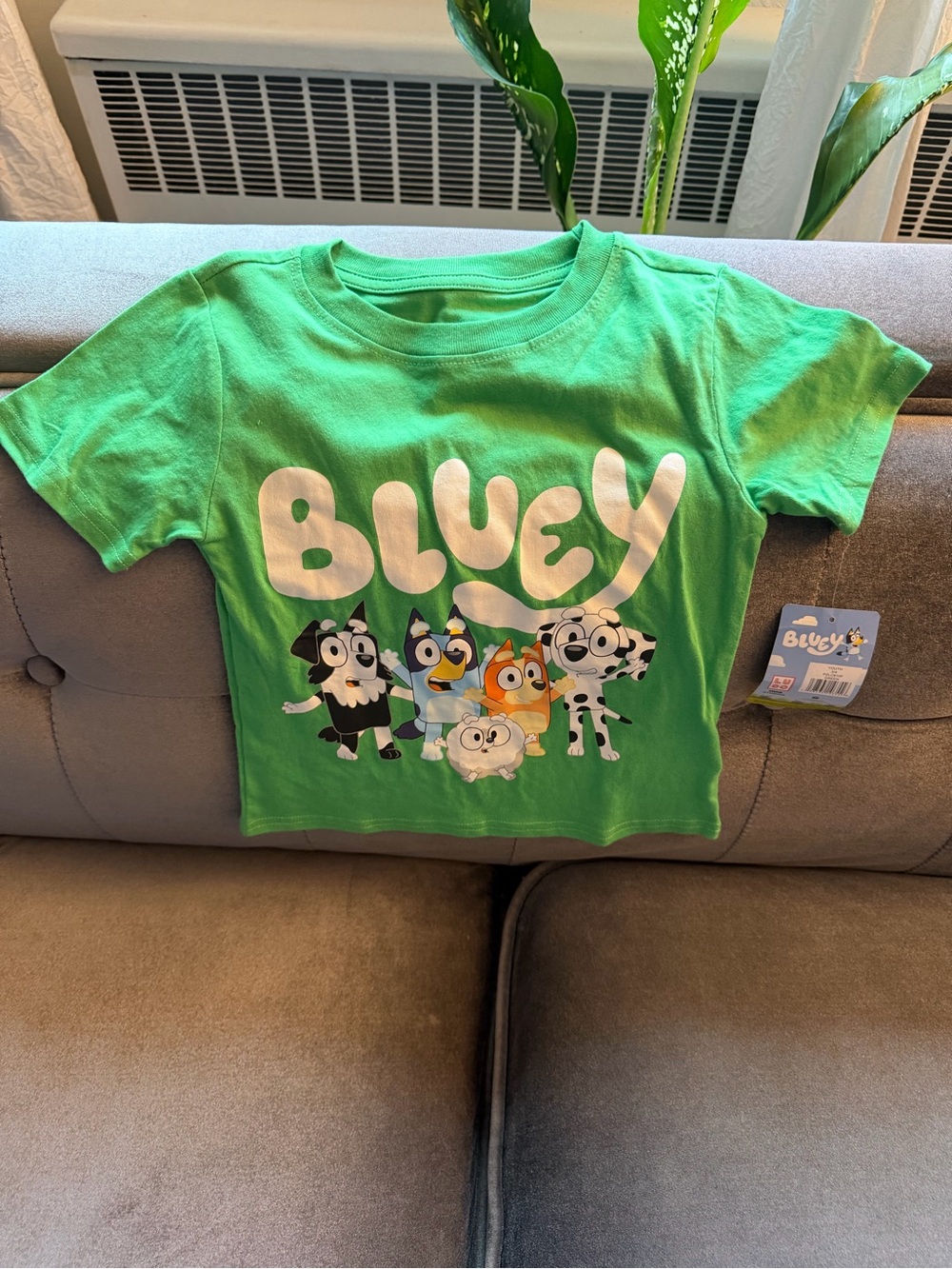 Kids' Bluey Graphic Tee - Green Toddler 3-4 New